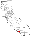 Map of California highlighting Orange county, pattern, stencil, template, svg.