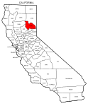 Map of California highlighting Plumas county, pattern, stencil, template, svg.