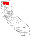 Map of California highlighting Siskiyou county, pattern, stencil, template, svg.