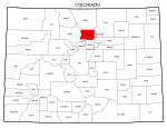 Map of Colorado highlighting Boulder county, pattern, stencil, template, svg.