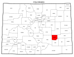 Map of Colorado highlighting Crowley county, pattern, stencil, template, svg.