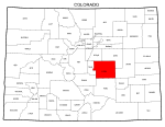 Map of Colorado highlighting El Paso county, pattern, stencil, template, svg.