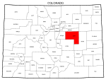 Map of Colorado highlighting Elbert county, pattern, stencil, template, svg.