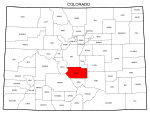 Map of Colorado highlighting Fremont county, pattern, stencil, template, svg.