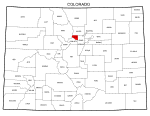 Map of Colorado highlighting Gilpin county, pattern, stencil, template, svg.