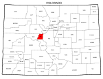 Map of Colorado highlighting Lake county, pattern, stencil, template, svg.