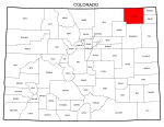 Map of Colorado highlighting Logan county, pattern, stencil, template, svg.