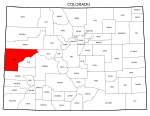Map of Colorado highlighting Mesa county, pattern, stencil, template, svg.