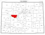 Map of Colorado highlighting Pitkin county, pattern, stencil, template, svg.