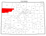 Map of Colorado highlighting Rio Blanco county, pattern, stencil, template, svg.