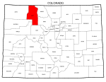 Map of Colorado highlighting Routt county, pattern, stencil, template, svg.