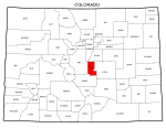 Map of Colorado highlighting Teller county, pattern, stencil, template, svg.