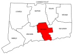 Map of Connecticut highlighting Middlesex county, pattern, stencil, template, svg.
