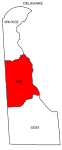 Map of Delaware highlighting Kent county, pattern, stencil, template, svg.
