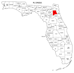 Map of Florida highlighting Clay county, pattern, stencil, template, svg.