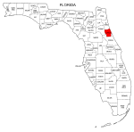 Map of Florida highlighting Flagler county, pattern, stencil, template, svg.