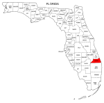 Map of Florida highlighting Martin county, pattern, stencil, template, svg.
