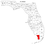 Map of Florida highlighting Monroe county, pattern, stencil, template, svg.