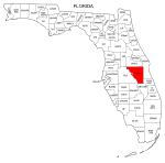 Map of Florida highlighting Osceola county, pattern, stencil, template, svg.