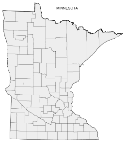 Free printable Minnesota map with county lines, state, outline, printable, shape, template, download.
