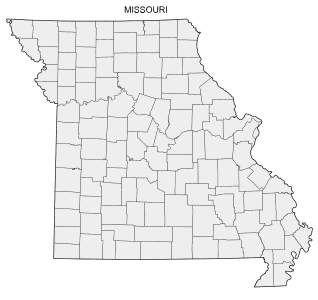 Free printable Missouri map with county lines, state, outline, printable, shape, template, download.