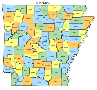 Free Arkansas county map, state, printable, outline, county lines, shape, template, download.