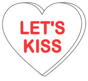 LET'S KISS, free, printable, Valentine’s Day, candy heart saying, message, pattern, stencil, template, vector, svg, print, download, clipart, design, svg.