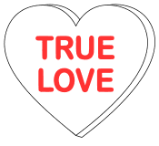 TRUE LOVE, free, printable, Valentine’s Day, candy heart saying, message, pattern, stencil, template, vector, svg, print, download, clipart, design, svg.