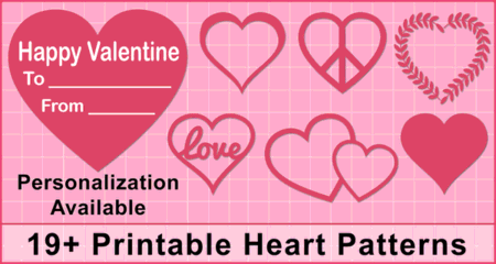 Heart Patterns (Free Printable Valentines Day Clip Art)