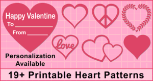 Valentine's Day Clip Art (Heart Stencils & Patterns) – DIY Projects,  Patterns, Monograms, Designs, Templates