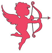 Angel arrow bow cupid. Free, printable, Valentine’s Day, heart, Valentine, pattern, stencil, template, vector, svg, print, download, clipart, design.