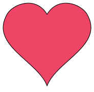 Printable Heart Outline SVG Template For Valentine's Day 