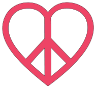 Peace sign heart pattern. Free, printable, Valentine’s Day, heart, Valentine, pattern, stencil, template, vector, svg, print, download, clipart, design.