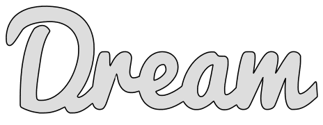 Dream pattern. Free, printable, word art, pattern, stencil, template, vector, svg, print, download, clipart, design, svg, coloring page.