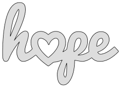 Free Hope (Heart). word art pattern stencil template design print download coloring page vector svg scroll saw vinyl silhouette cricut cutting machines.