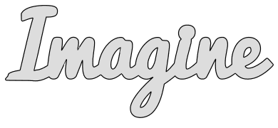 Free Imagine. word art pattern stencil template design print download coloring page vector svg scroll saw vinyl silhouette cricut cutting machines.