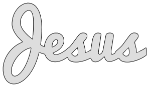 Free Jesus. word art pattern stencil template design print download coloring page vector svg scroll saw vinyl silhouette cricut cutting machines.