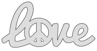 Free Love (peace). word art pattern stencil template design print download coloring page vector svg scroll saw vinyl silhouette cricut cutting machines.