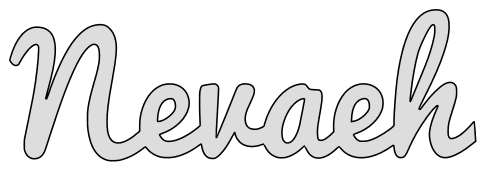Free Nevaeh (Heaven backwards) word art pattern stencil template design print download coloring page vector svg scroll saw vinyl silhouette cricut cutting machines.
