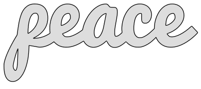 Free peace stencil. word art pattern stencil template design print download coloring page vector svg scroll saw vinyl silhouette cricut cutting machines.