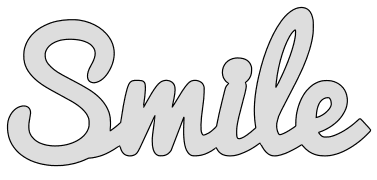 Free Smile template. word art pattern stencil template design print download coloring page vector svg scroll saw vinyl silhouette cricut cutting machines.