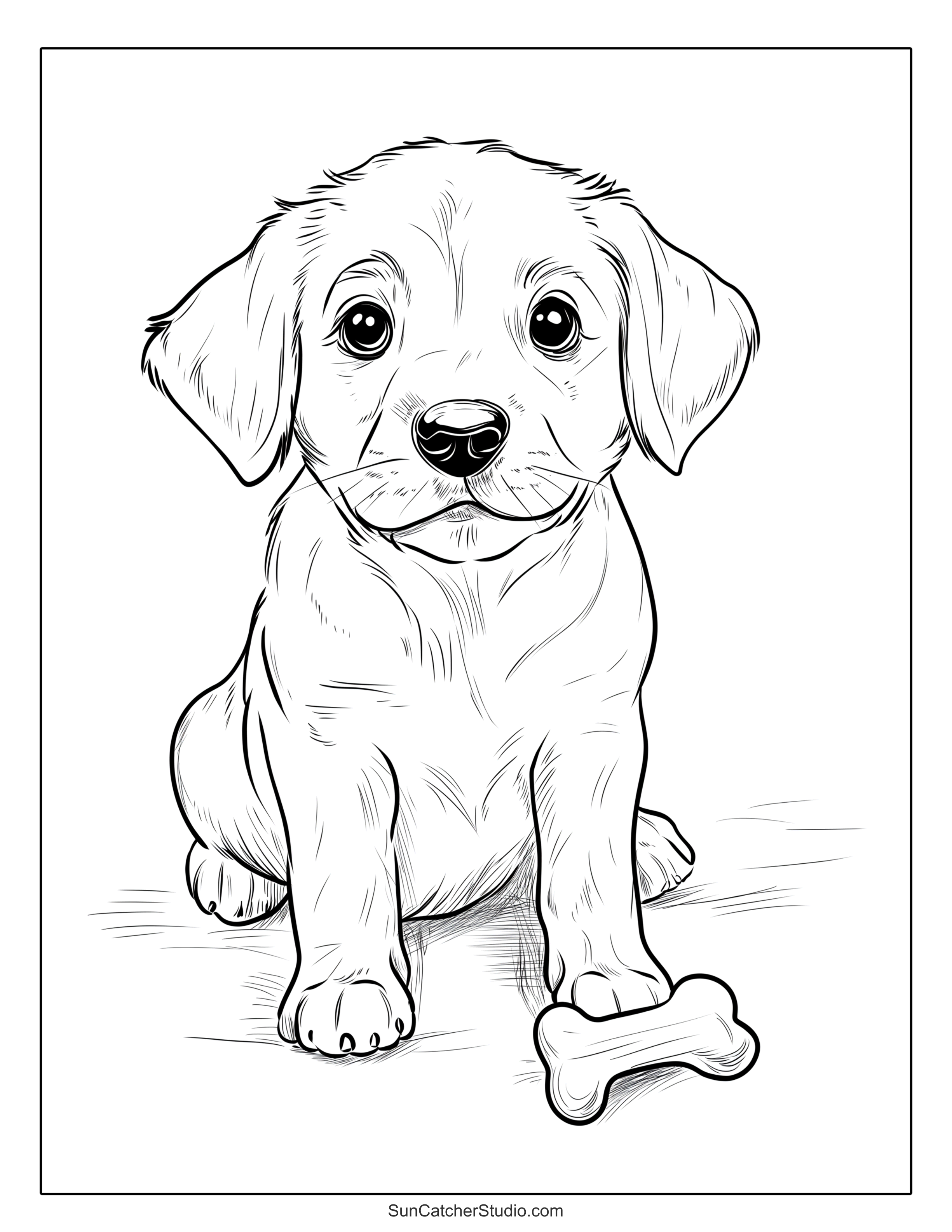 Cute Easy Dog Coloring Pages Puppy Coloring Pages 13 Free Printable