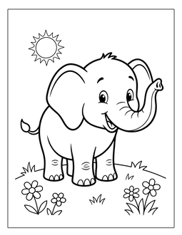 1. Free printable elephant coloring sheet. Elephant coloring page, elephant coloring sheets, color, coloring page, coloring, page, sheet, elephant, printable, free, book, pictures to color, easy, children, adult, print, download, pdf.