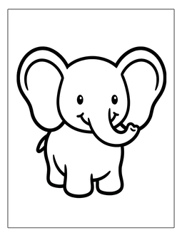 2. Easy printable elephant coloring page for kids. Elephant coloring page, elephant coloring sheets, color, coloring page, coloring, page, sheet, elephant, printable, free, book, pictures to color, easy, children, adult, print, download, pdf.