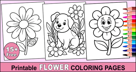 Flower Coloring Pages (Free Printable Fun for Kids)