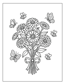 15. Flowers coloring sheet. Flowers coloring page, flowers coloring sheet, color, coloring page, flowers, printable, free, book, pictures to color, print, download, pdf.