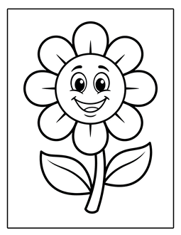 3. Simple flower coloring sheet. Flowers coloring page, flowers coloring sheet, color, coloring page, flowers, printable, free, book, pictures to color, print, download, pdf.