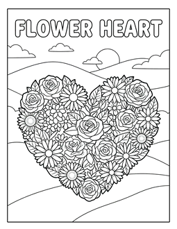 9. Printable flowers coloring sheet. Flowers coloring page, flowers coloring sheet, color, coloring page, flowers, printable, free, book, pictures to color, print, download, pdf.
