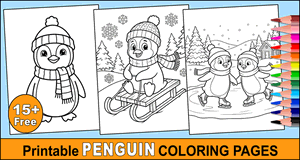 Penguin Coloring Pages