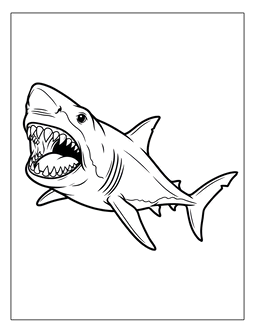 11. Scary shark coloring page. Shark coloring page, shark coloring sheets, color, coloring page, shark, printable, free, book, pictures to color, easy, children, adult, print, download, pdf.